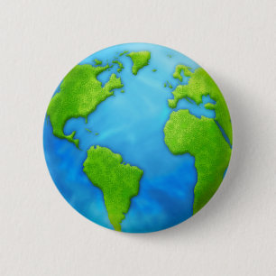 Badge Rond 5 Cm Insigne de la planète Terre