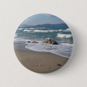 Badge Rond 5 Cm Insigne de paysage marin/Pin