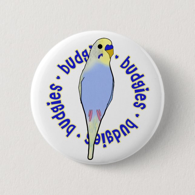 Badge Rond 5 Cm Insigne de perruches (Devant)