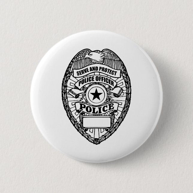 Badge Rond 5 Cm Insigne de police - générique (Devant)
