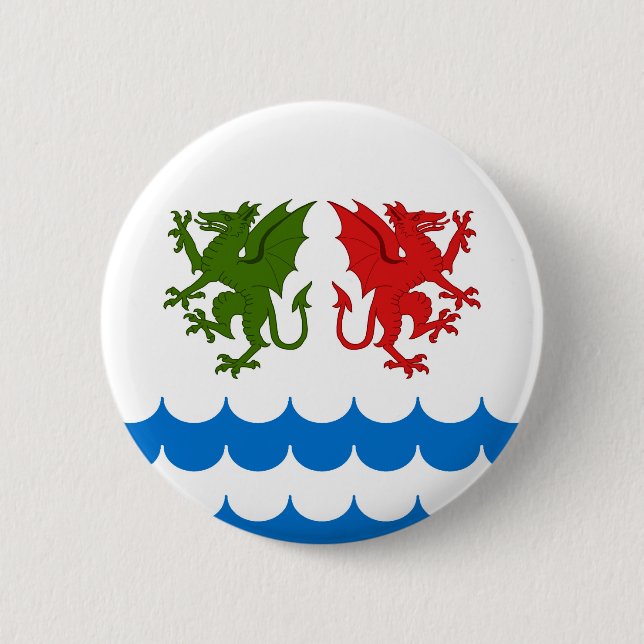 Badge Rond 5 Cm Insigne de populace du comté de Dragons Bay (Devant)