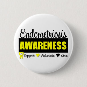 Badge Rond 5 Cm Insigne de sensibilisation à l'endométriose