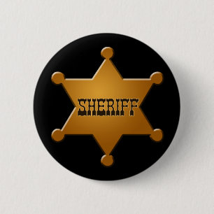 Badge Rond 5 Cm Insigne de shérif - bouton