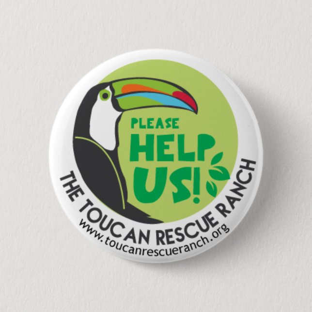 Badge Rond 5 Cm Insigne de soutien de toucan (Devant)