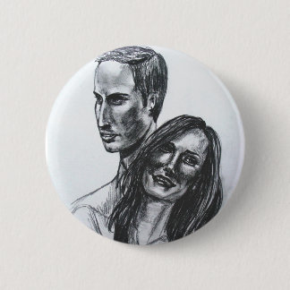 Badge Rond 5 Cm Insigne de William et de Catherine
