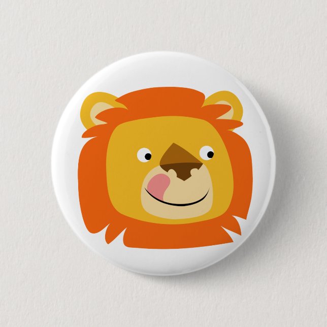 Badge Rond 5 Cm Insigne délicieux de bouton de lion (Devant)
