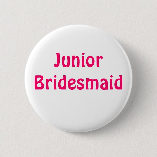 Badge Rond 5 Cm Insigne - demoiselle d'honneur junior (Devant)