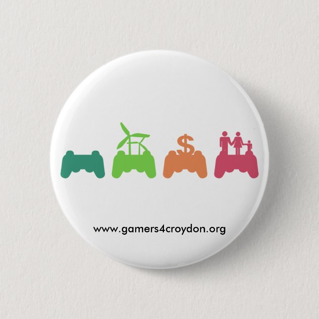 Badge Rond 5 Cm Insigne d'icône de G4C (Devant)