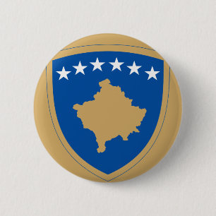 Badge Rond 5 Cm insigne du Kosovo bouton à revers