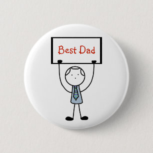 Badge Rond 5 Cm Insigne du "meilleur papa"/Pin/bouton