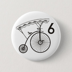 Badge Rond 5 Cm Insigne du numéro 6