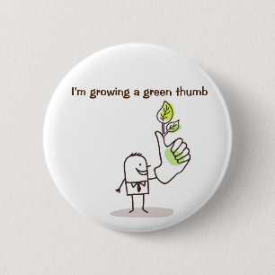 Badge Rond 5 Cm Insigne - élevage d'un pouce vert