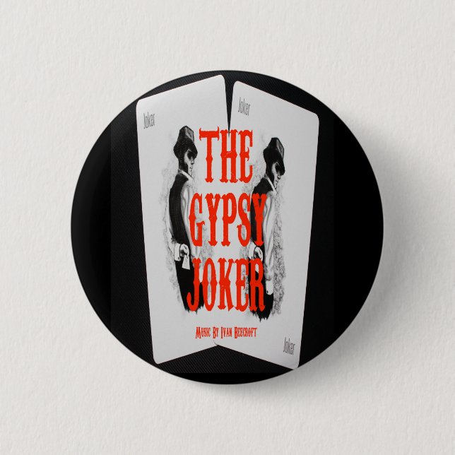 Badge Rond 5 Cm Insigne gitan de joker (Devant)