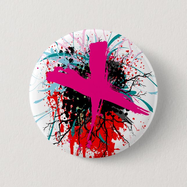 Badge Rond 5 Cm Insigne "interdit aux mineurs" de Rock=Life (Devant)
