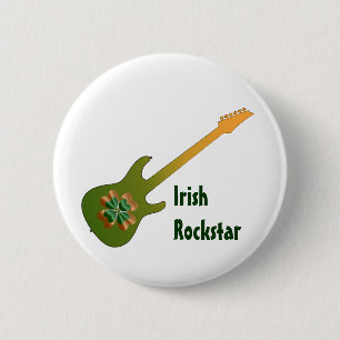 Badge Rond 5 Cm Insigne irlandais de vedette du rock