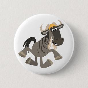 Badge Rond 5 Cm Insigne mignon de bouton de gnou de claquettes de