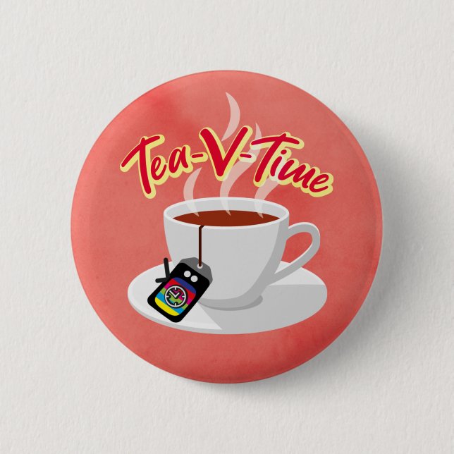 Badge Rond 5 Cm Insigne moyen Tea-V-Time (Devant)