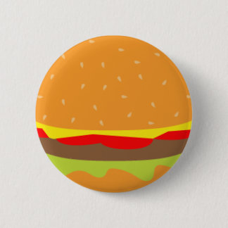 Badge Rond 5 Cm Insigne nommé d'étiquette d'hamburger