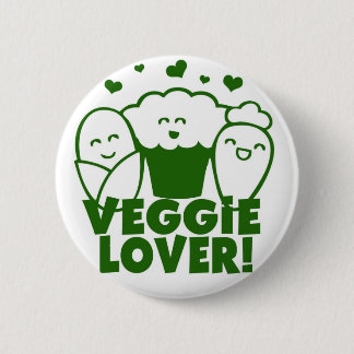 Badge Rond 5 Cm Insigne végétarien d'amant de Kawaii