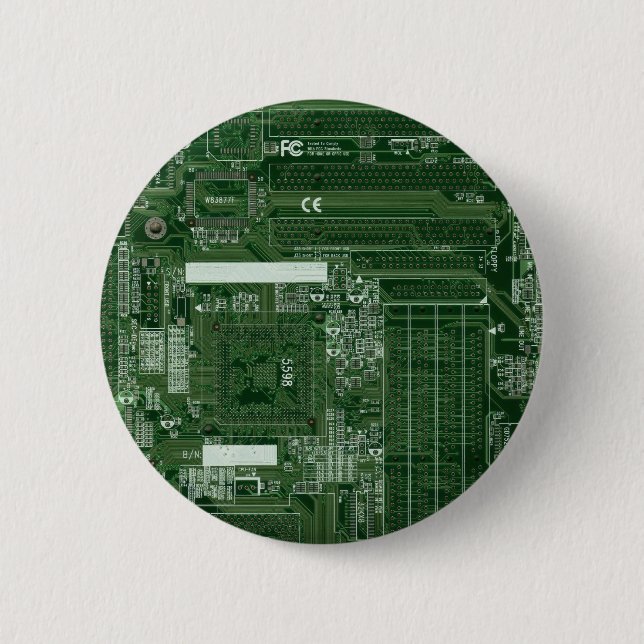 Badge Rond 5 Cm Insigne vert de carte (Devant)