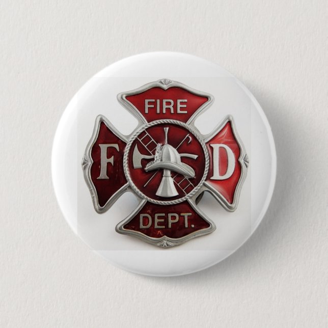 Badge Rond 5 Cm insignes de département du feu de "émail" (Devant)