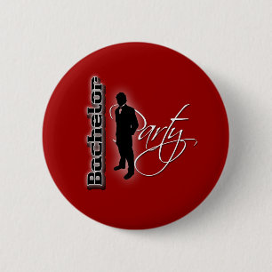 Badge Rond 5 Cm Insignes personnalisables de marié rouge