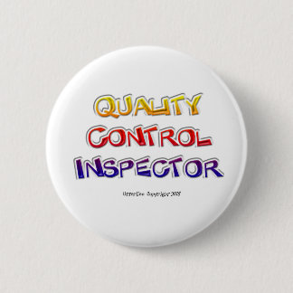Badge Rond 5 Cm Inspecteur de contrôle de qualité