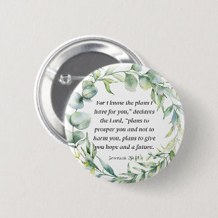 Badge Rond 5 Cm Inspirationnelle Bible Verse Jérémie 29:11