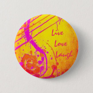 Badge Rond 5 Cm Inspiré spirituel - vivant, aimez, riez