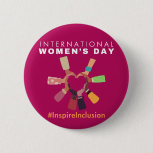 Badge Rond 5 Cm Inspirer l'inclusion Journée internationale de la