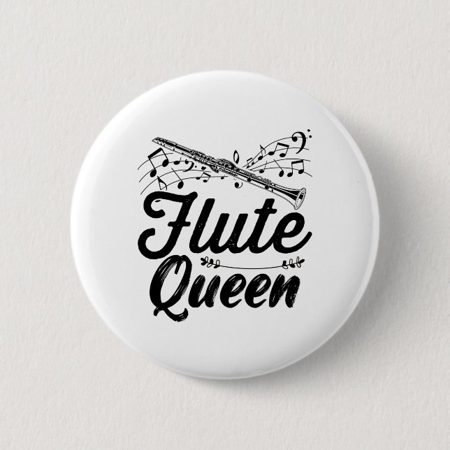 Badge Rond 5 Cm Instrument de musique à fluide | Idée cadeau Fluti (Devant)
