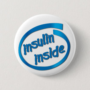 Badge Rond 5 Cm Insuline à l'intérieur