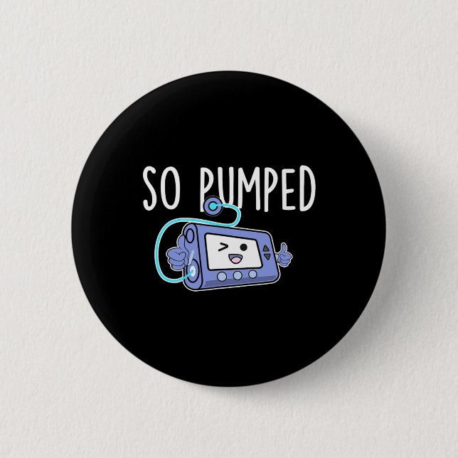 Badge Rond 5 Cm Insuline Fun Pompe Diabétique Diabète Aware (Devant)