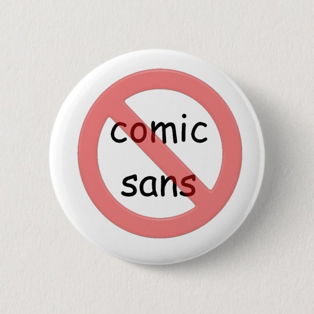 Badge Rond 5 Cm Interdiction comique sans le bouton (Devant)