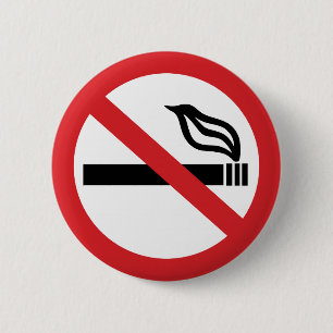 Badge Rond 5 Cm Interdiction de fumer