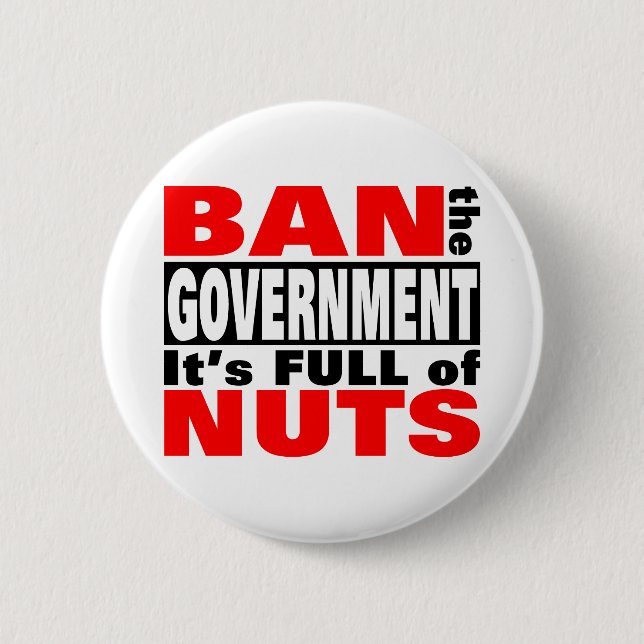 Badge Rond 5 Cm Interdire le gouvernement (Devant)