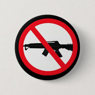 Badge Rond 5 Cm Interdire les armes d'assaut