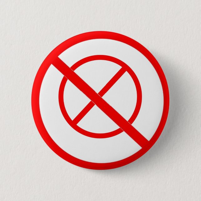 Badge Rond 5 Cm Interdire les symboles "non" (Devant)