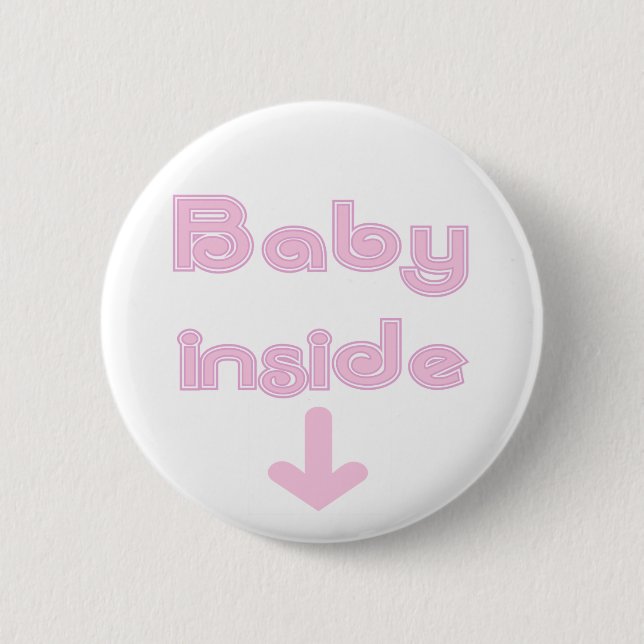 Badge Rond 5 Cm Intérieur rose de bébé - customisé (Devant)