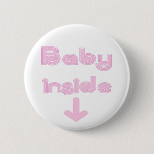 Badge Rond 5 Cm Intérieur rose de bébé - customisé