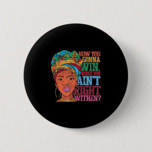 Badge Rond 5 Cm Intérieur - Victoire - Vérité Uni-adultes - Noir -