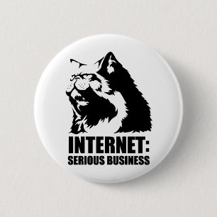 Badge Rond 5 Cm Internet : Affaires sérieuses (T-shirt drôle de
