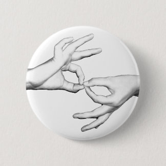 Badge Rond 5 Cm Interprète d'ASL
