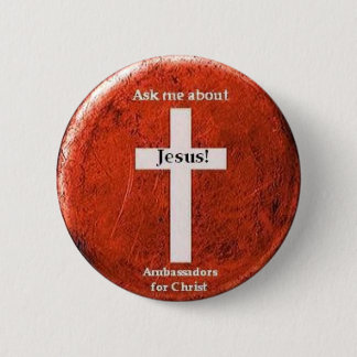 Badge Rond 5 Cm Interrogez-moi au sujet de Jésus !