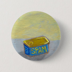 Badge Rond 5 Cm Intitulé : Spam et oeufs - poulet d'art de petit