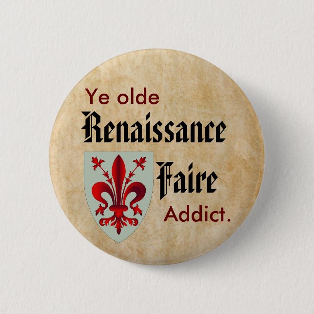 Badge Rond 5 Cm Intoxiqué d'antan du YE RenFaire (Devant)