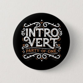 Badge Rond 5 Cm Introvert (Partie d'un) / Épingle de bouton