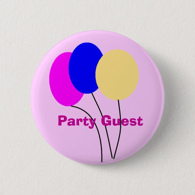 Badge Rond 5 Cm Invité de la fête (Devant)