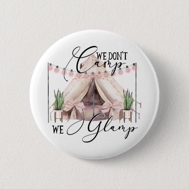 Badge Rond 5 Cm Invités du Camping Glamping (Devant)