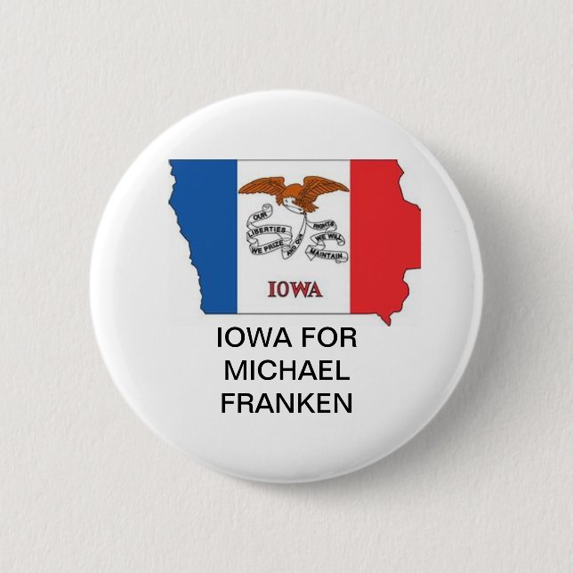 Badge Rond 5 Cm IOWA pour MICHAEL FRANKEN SENATE Button (Devant)